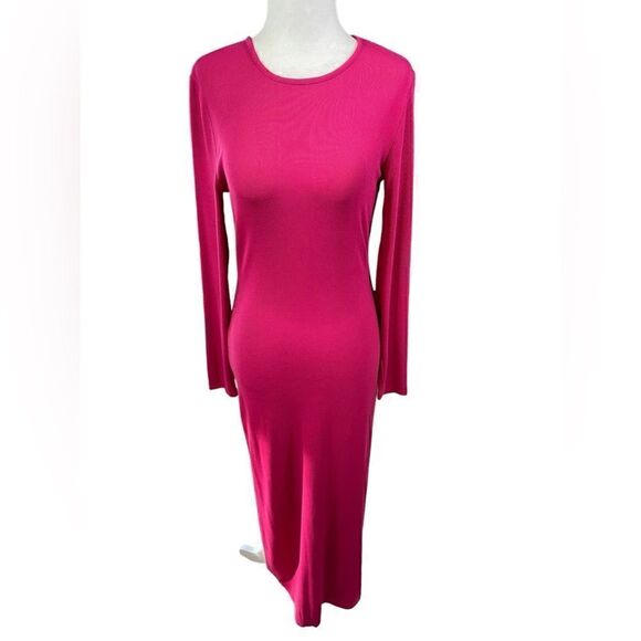 Bourdeaux Long Sleeve Maxi Dress Pink Anthropologie size Small/petite - Picture 3 of 14